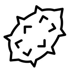 African Horned Cucumber Icon Outline