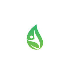 Human Health Leaf Organic Eco Vegan Logo