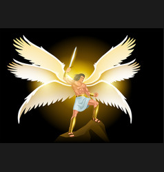 Michael Archangel With Six Wings Holding