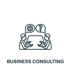 Business Consulting Icon Monochrome Simple