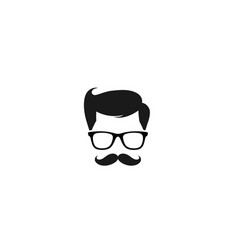 Creative Adult Geek Moustache Logo Design