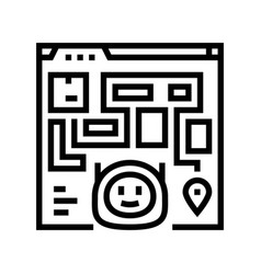 Ai Routing Autonomous Delivery Line Icon