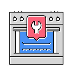 Gas Range Repair Color Icon