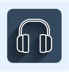 White Line Noise Canceling Headphones Icon