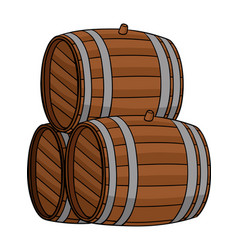 Cowboy Barrels Stock Cartoon Colored Clipart