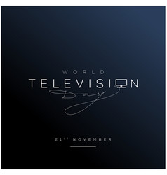 International Television Day Typography With A Tv