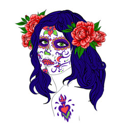 Anta Muerte Woman Make Up Sugar Skull Girl Face