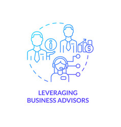 Leveraging Business Advisors Blue Gradient