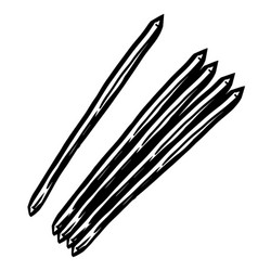 Set Of Knitting Needles On White