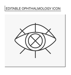 Vision Loss Line Icon