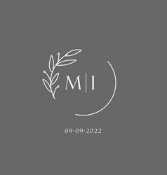 Letter Mi Wedding Monogram Logo Design Ideas