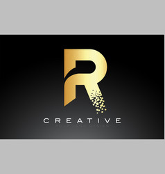 T logo letter with digital pixel tech design Vector Image