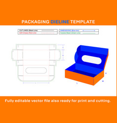 Rectangle Box With Display Dieline Template