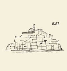 Sketch Of Ibiza Landscape