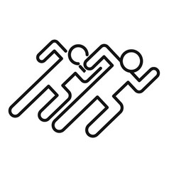 Team Run Effort Icon Outline Business Work