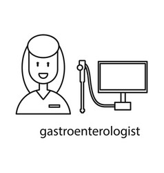 Design Gastroenterologist And Woman Logo