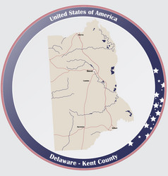 Map Kent County In Delaware