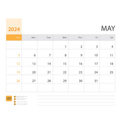 Monthly Calendar Template For 2024 Year May