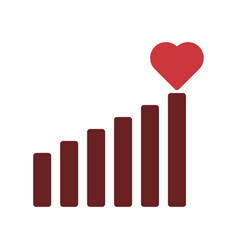 Signal Love Icon Solid Brown Red Style Valentine