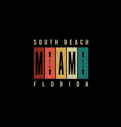 South Beach Miami Floridat-shirt Mockup Typography