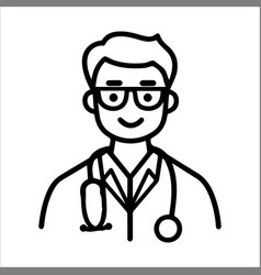 Doctor Icon Or Modern Line Symbol Art