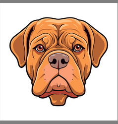 Dogue De Bordeaux Dog Breed Cute Cartoon Kawaii