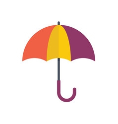 Kid Umbrella Icon Flat Autumn Rain