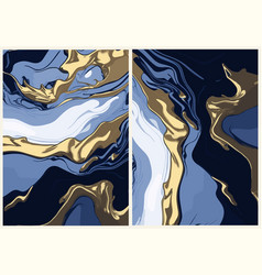 Navy Blue Gold Marble Luxury Background