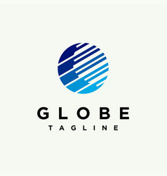 Blue Globe Logo Unique