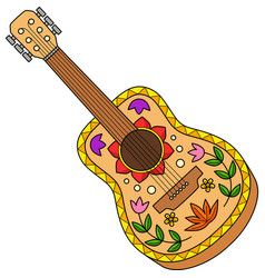 Guitar Cartoon Colored Clipart