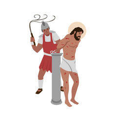 Jesus Scourged By A Roman Soldier The Scourging