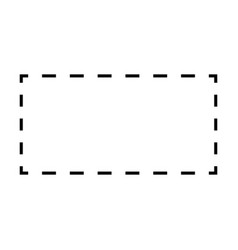 Rectangle Shape Dashed Icon Symbol For Creative