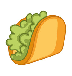 Taco Mexican Fast Food Icon Sketch