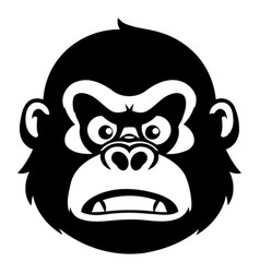 Chimpanzee Head Angry Gorilla Cartoon Character