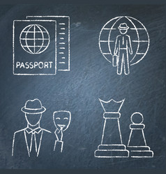 Diplomacy And Spy Agent Icon Set