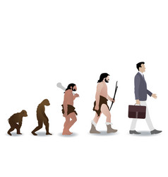 Human Evolution From Ape To Businessman Monkey