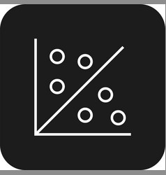 Regression Data Analysis Icon With Black Filled