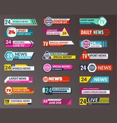 Tv Title Broadcasting Banner Graphic Interfaces