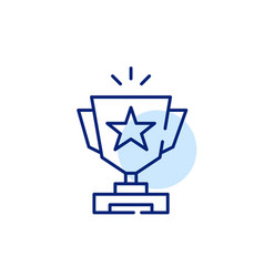 Winner Shining Trophy Cup With A Star On It Pixel