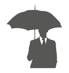 Businessman Under Umbrella Icon