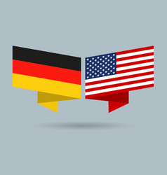 Germany And Usa Flags American And German Flag