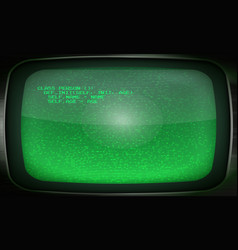 Silver Old Green Computer Terminal Screen