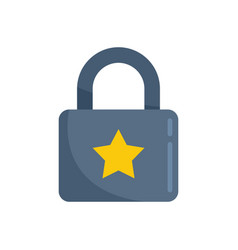 Trust Padlock Icon Flat Computer Secure