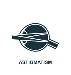 Astigmatism Icon Monochrome Simple Icon