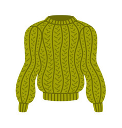 Green Sweater Or Pullover With Long Sleeves As