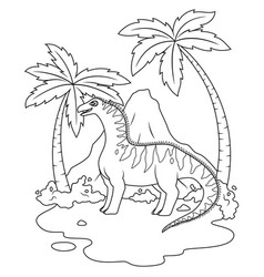 Hand Drawn Of Amargasaurus Line Art