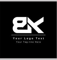 Bk Kb B K Initial Based Letter Icon Logo