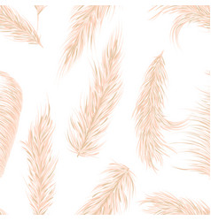 Dry Pampas Grass Seamless Pattern Boho