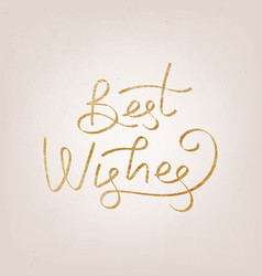 Golden Best Wishes Typography