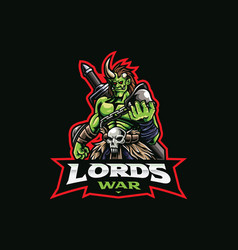 War Lord Mascot Logo Design